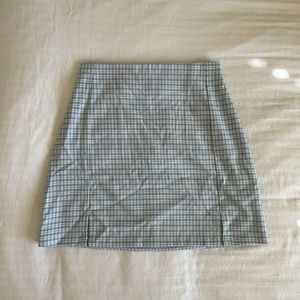 Blue plaid Brandy Melville high waisted skirt